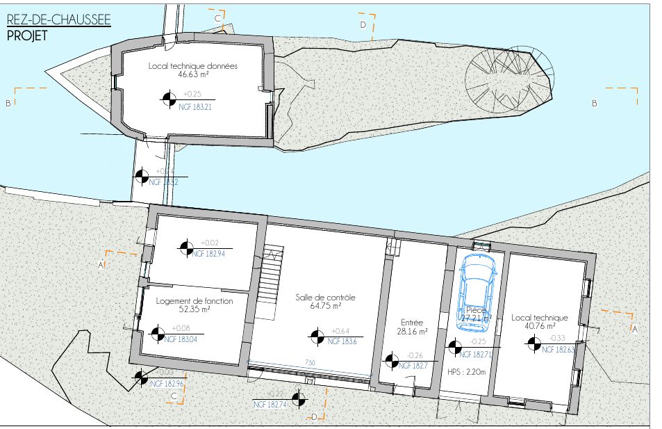 Plan du rez-de-chaussée du projet