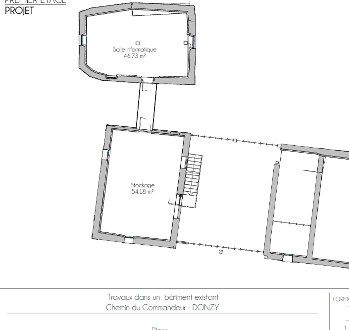 Plan de l'étage du projet